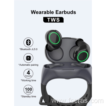 Bluetooth Earphone 5.0 TWS Earbuds Sport Business Wristband